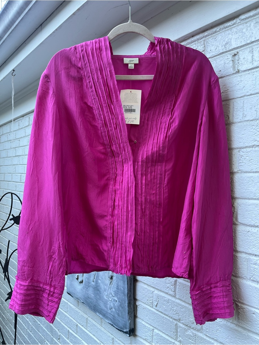 J. Jill 100% Silk pink Blouse
